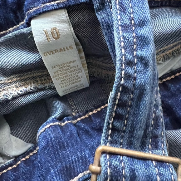 Girls Size 10 Justice Distressed Denim Overalls NWT - Picture 6 of 7